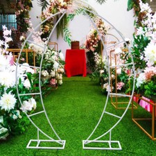2PCS Crescent Moon Wedding Arch Frame Party Framework Stand Floral Rack New