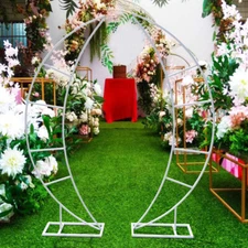 2PCS Crescent Moon Wedding Arch Frame Party Framework Stand Floral Rack New