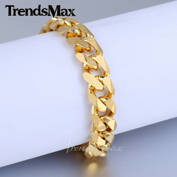 Bulova Men's Classic Curb Chain Bracelet In Gold-Plated Stainless Steel - Foto 5