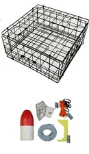KUFA 24"x24"x12" Vinyl Coated Crab Trap & All Included Accessory kit (S60+CEC1)