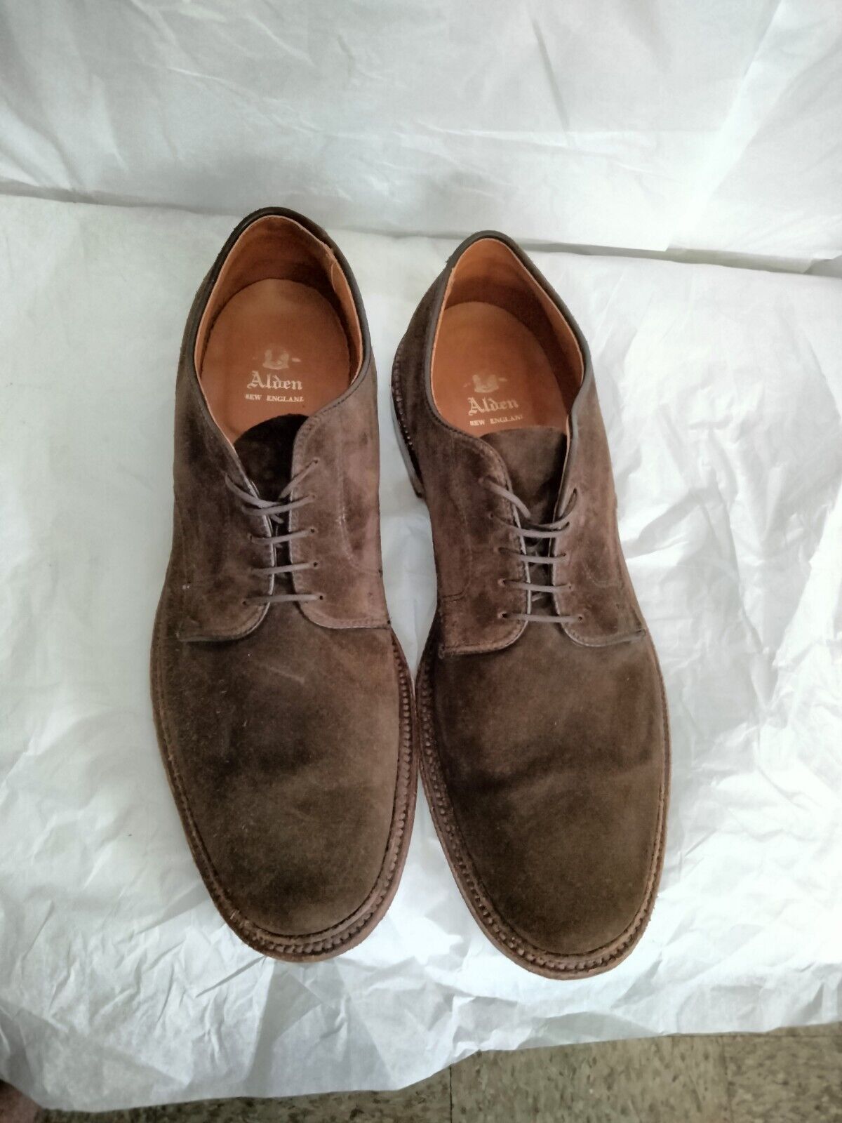 Alden 29335F Brown Suede Plain Toe Dover