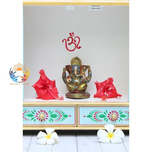 Wooden pooja mandap god painting temple for home office decoration art gift idea - Bild 9 von 12