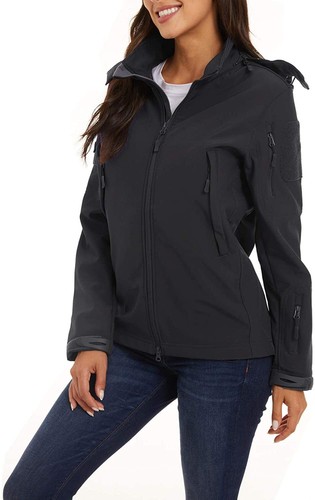Womens Waterproof Jacket Lightweight Outdoor Hiking Detachable Hooded Sport Coat - Picture 42 of 47