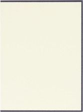 Navy Bordered Fleur De Lis Ecru-White Note Cards with Lined Envelopes