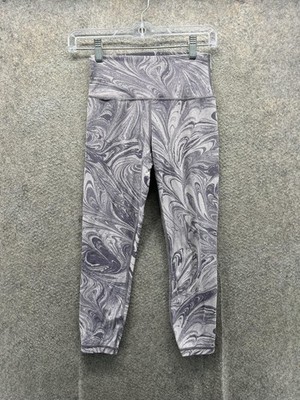 Athleta Leggings Womens Small Gray Transcend 7/8 Tight Tie Dye Yoga Pants