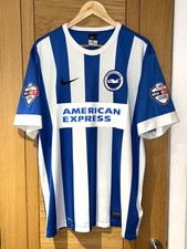 Brighton & Hove Albion FC - 2014/16 Home Shirt - Nike - Hünemeier #4 - UK Seller