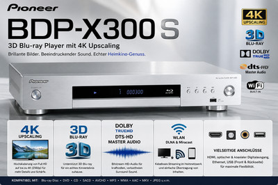    | Pioneer BDP-X300 S Blu-ray BD Player 3D 4K UHD Upscalling HD DTS HDMI