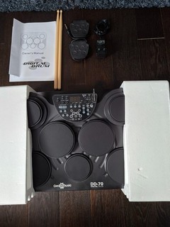 Gear4music DD70 Portable Electric Drum Pad BNIB Boxed Kit Drumsticks Pedals