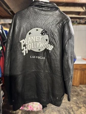1990s Planet Hollywood Las Vegas Leather Jacket 