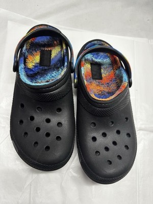 Crocs Classic Faux Fur Lined Rainbow Spray Dye Clogs: M10/ W12 Comfortable