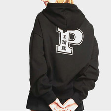 VICTORIA'S SECRET PINK CAMPUS FLEECE FULL ZIP HOODIE size XL