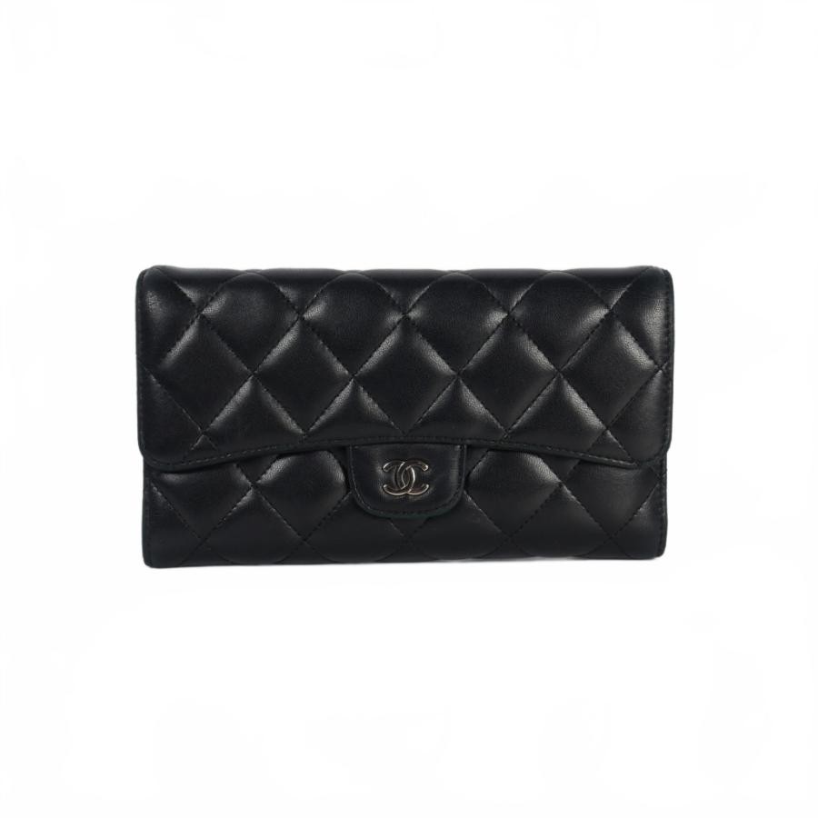 Chanel Timeless Matelasse Long Lambskin Wallet in Black or Bordeaux  