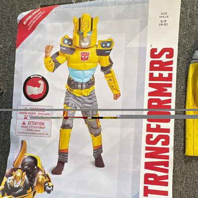 Disguise Transformers Bumblebee Padded Costume w/ Mask Yellow Size S/P (4-6)