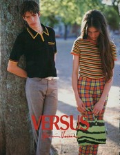Anuncio impreso de revista Versus Lonneke Engel POR Bruce Weber Moda 1 pg 1996