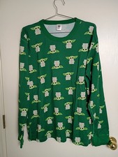 Hanna Andersson Star Wars Grogu Pajama Top Organic Cotton Long John Shirt XL
