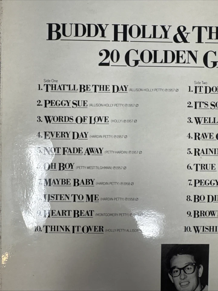 Buddy Holly Lives Buddy Holly and The Crickets 20 Golden Greats 12" Vinyl LP - Image 3 of 4