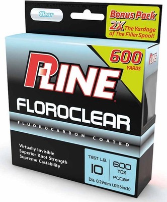 P-Line Floroclear Clear Fishing Line Bulk Spools