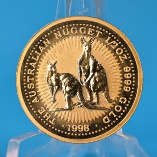 Australien 50 Dollars 1998 Australien Nugget Kangaroo 1/2 OZ Gold 9999 Vz/St