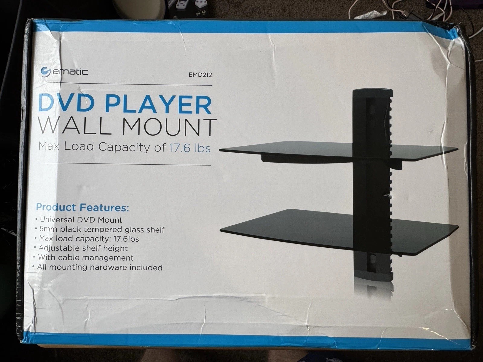 Wall Mount Adjustable Max Load Capacity 17.6 Lbs
