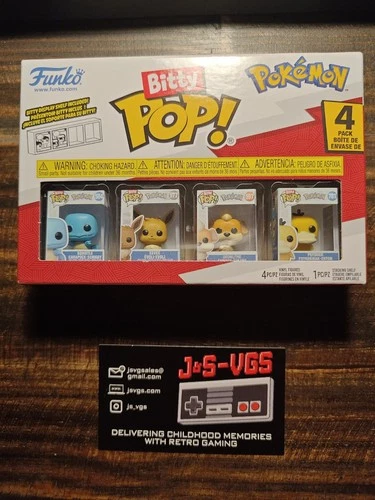 Funko Bitty Pop Pokemon 4 Pack Squirtle Eevee Growlithe Psyduck Mini Figures