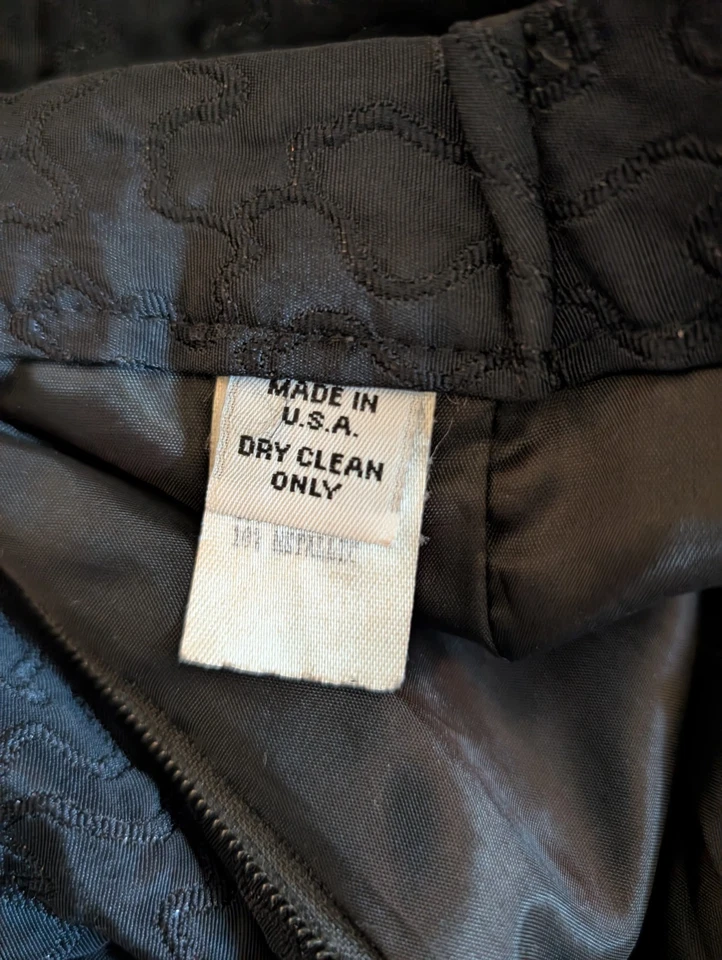 Falda Lápiz Vintage Whimsigoth 8 Negra Metálica Oficina Núcleo Hasta la Rodilla Clásica Foto 4 de 4