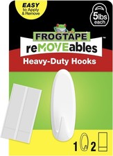 Reusable Heavy Duty Wall Hooks - White 5 lb Capacity, No Damage  Easy Removal