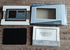Citizen ANA-DIGI world time alarm clock, brand new with Travel Case LPB9515-A