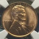 1937-P MS66 Red NGC Lincoln Wheat Cent Great Eye Appeal Strong Strike Free Ship