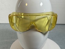Vintage UVEX Safety Glasses Yellow, Plastic, Made in Germany, Pre-Owned