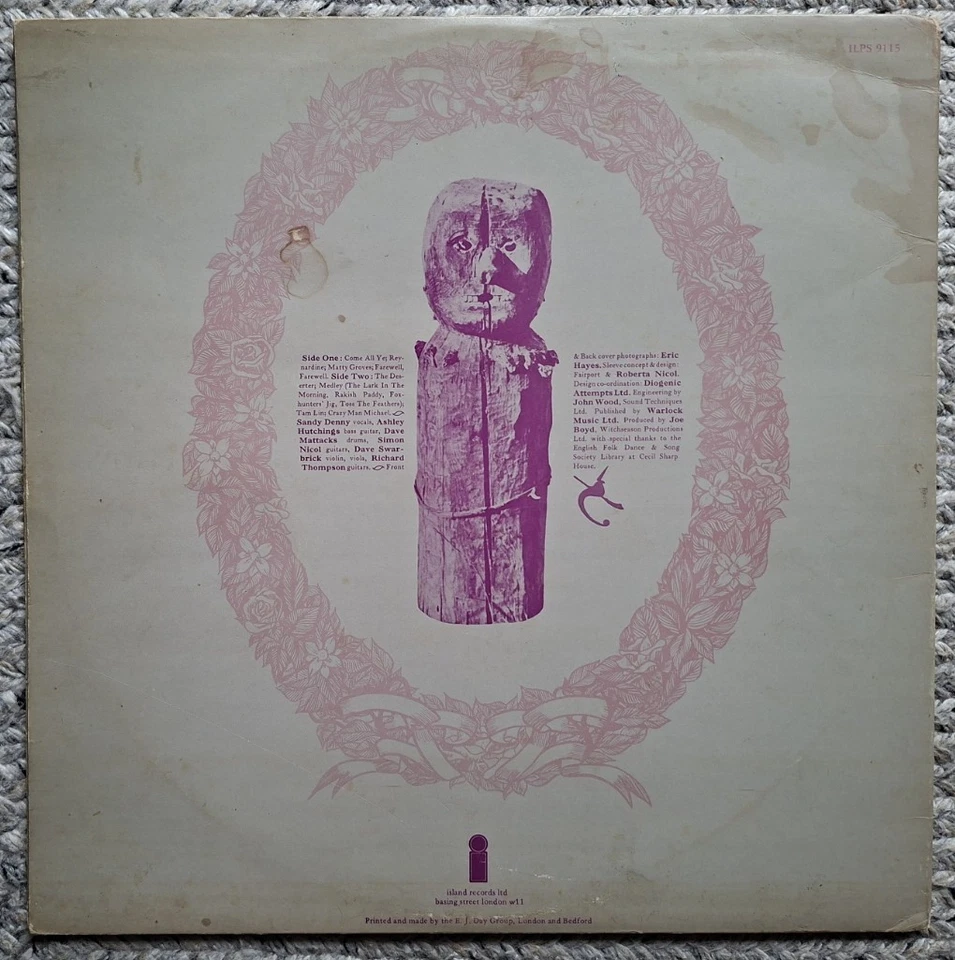 Fairport Convention "Liege & Lief" 1969 Original VG Richard Thompson Sandy Denny - Image 3 of 4