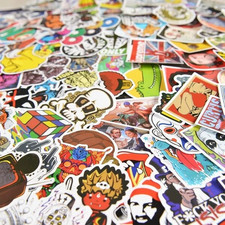 200 Pack Random Vinyl Skateboard Decals Graffiti Stickers Bomb Skate Laptop Lot