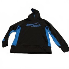 Nike Boys Lacrosse Therma-Fit Black and Blue Hoodie Size Large