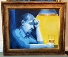 Oil Painting On Canvas Signed Framed Original 16x20” Expressionist