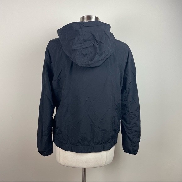 Reebok Solid Black Full Zip Hooded Windbreaker Ja… - image 6