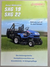 ISEKI SXG 19 SXG 22 Diesel Mähtraktor Traktoren Prospekt Bulldog Schlepper 
