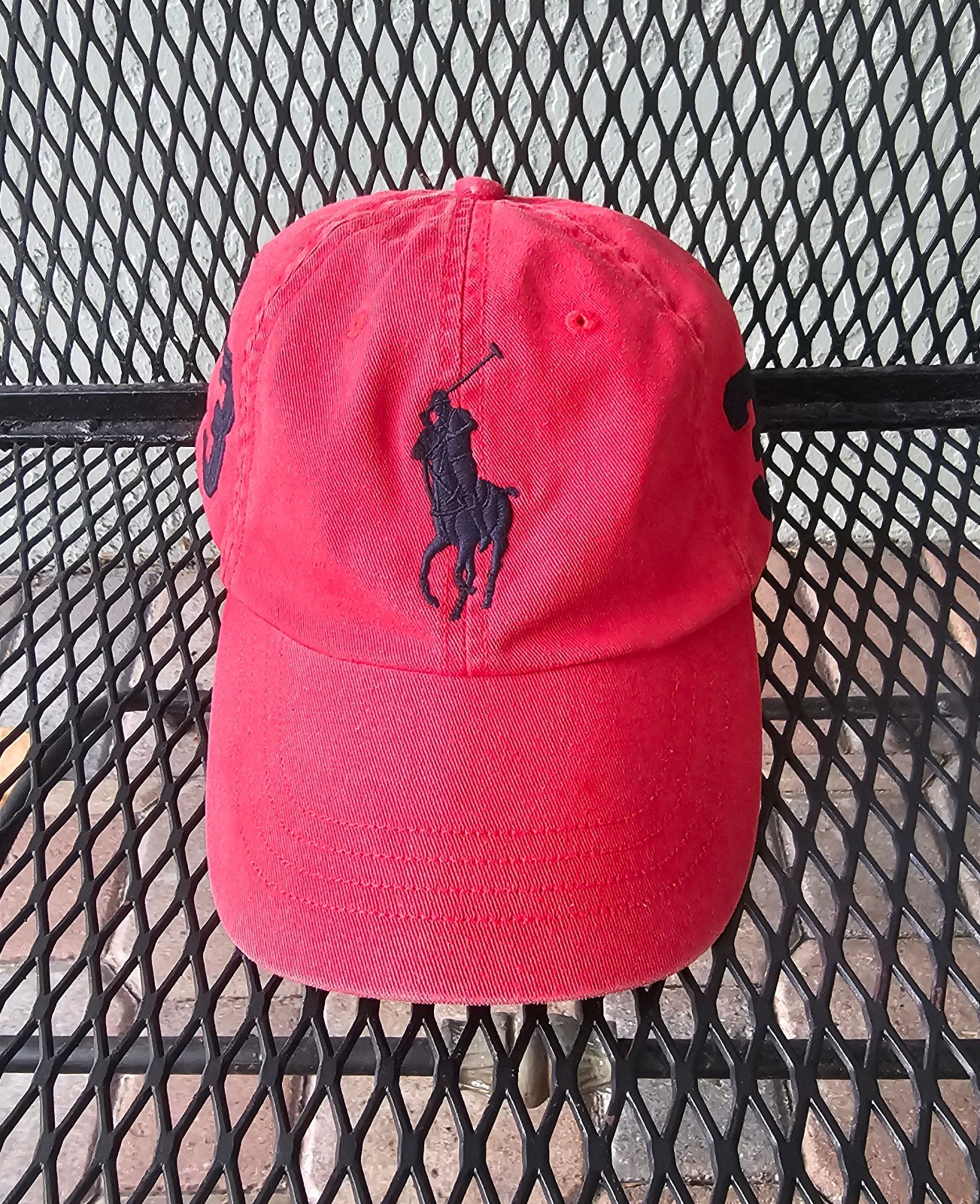 Autentico cappello Ralph Lauren Big Pony lana regolabile #3 vintage cappello Ralph Lauren