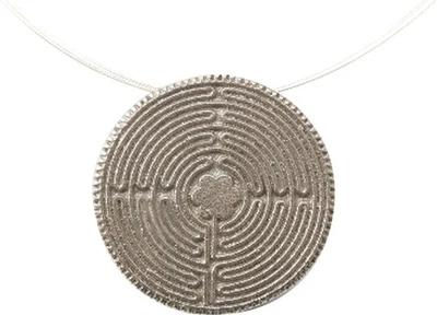 Anhänger Labyrinth aus Silberbronze - Jakobsweg Pilgerweg Andenken Souvenir - Bild 1 von 3