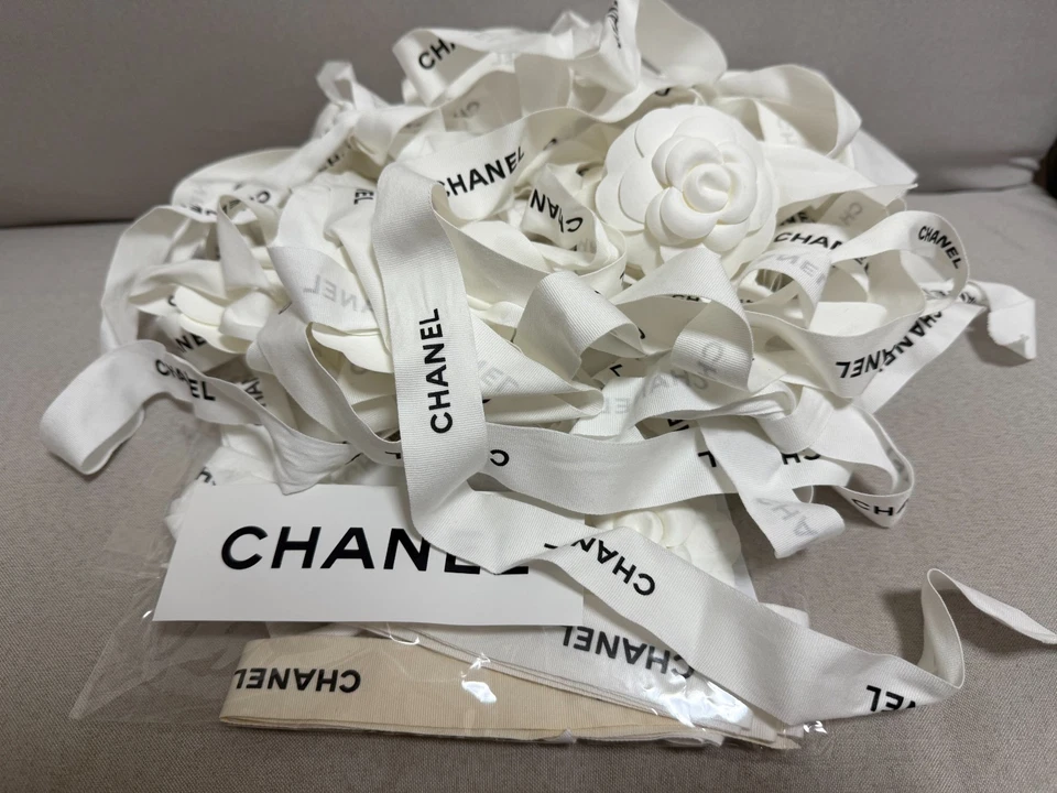 Chanel Authentic Gift Ribbon Bulk Set Various Size with Some Camelia - Image 2 of 2