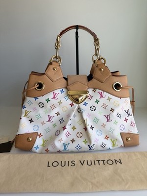 Authentic Louis Vuitton Takashi Murakami Ursula White Multicolor Handbag EUC