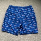 Izod Men’s Blue Striped Lobster Saltwater Swim Trunks w/ Mesh Lining - L - EUC — photo 2