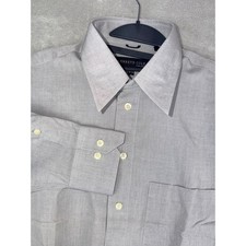 Kenneth Cole New York Mens Dress Shirt 15.5X32/33 Gray Cotton Long Sleeve NWT