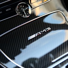 Mercedes AMG Aufkleber Emblem Logo Schriftzug F&uuml;r Mittelkonsole Armaturenbrett