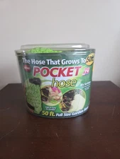 Pocket Hose 50ft Light Weight Expandable Full Size Kink & Tangle Free 2012 New