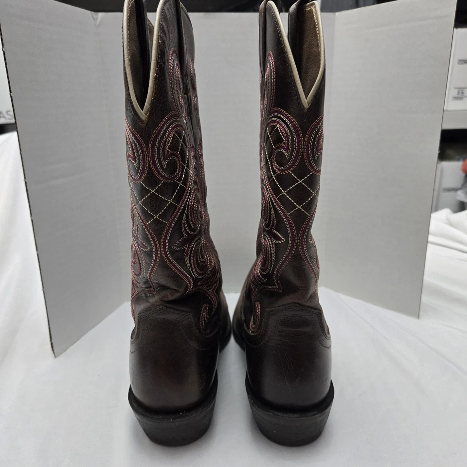 Botas de Vaquera Ariat Bright Light Western Puntera Corta Cuero Caoba Rodeo Rancho Foto 4 de 4