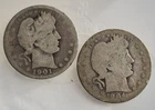 1901 & 1904 Barber Silver Quarters | Philadelphia | AG - Set of 2