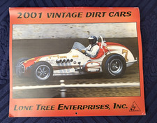 2001 Dirt Car  Racing Wall Calendar Automobilia  Vintage Lone Tree Enterprises