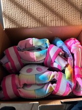 Rainbow Butterfly Kids Knee/Elbow Pads/Wrist Guards Set-Ages 3-15