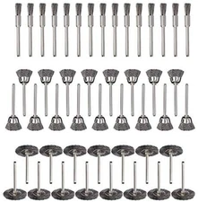 60 Pcs Wire Brushes Set Steel Wire Wheels Pen Brushes for Dremel Rotary Tool