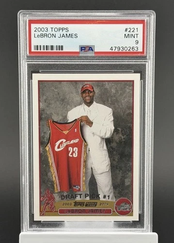 2003-04 Topps LeBron James Rookie RC #221 Cavaliers PSA 9