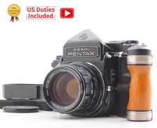 MINT w/ Grip Pentax 6x7 67 TTL Film Camera SMC T 105mm f2.4 Lens From JAPAN